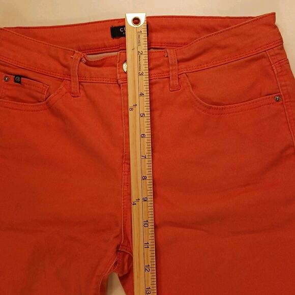 Curve Appeal Capri Jeans Women's Size 6 Coral Straight Mid Rise Cotton Blend EUC - Picture 11 of 16